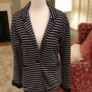 Navy blue striped jacket